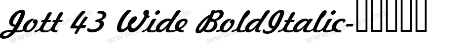 Jott 43 Wide BoldItalic字体转换